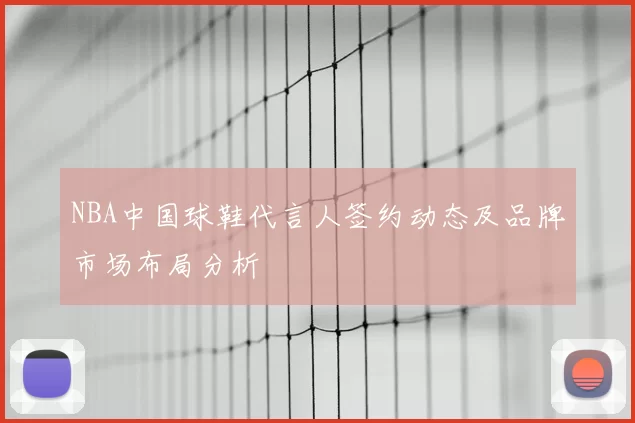 NBA中国球鞋代言人签约动态及品牌市场布局分析
